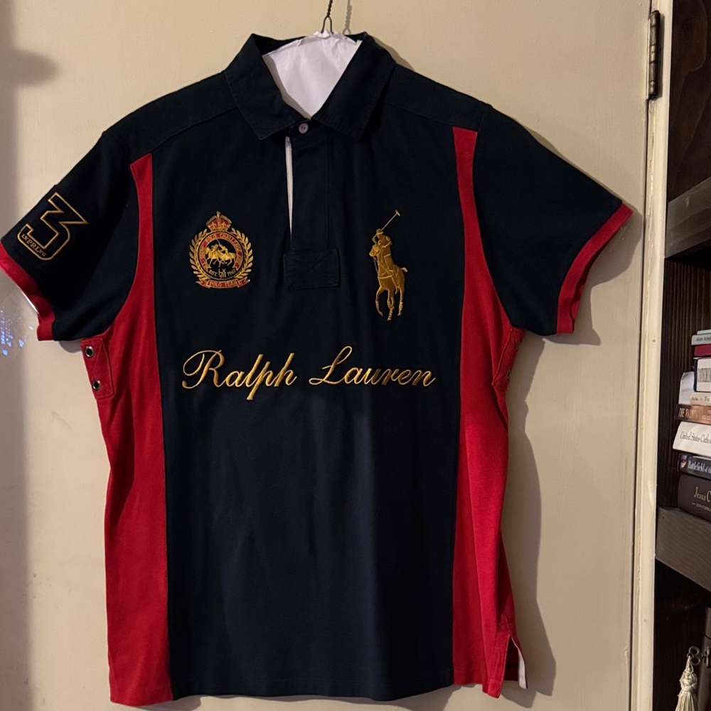 Ralph Lauren Black and Red Polo Shirt
